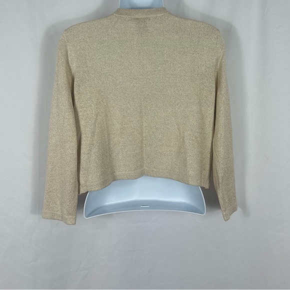 Ann Taylor Silk/Cotton jewel button cropped cardigan sweater S - Picture 8 of 9